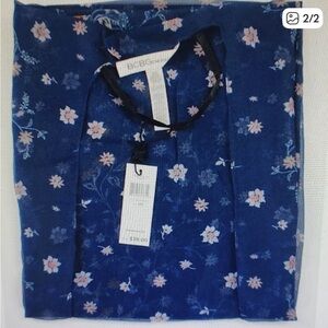 BCBG GENERATION WOMEN OS  SHEER FLORAL KIMONO BLUE YELLOW ELEGANT